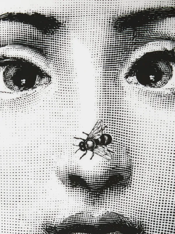 Fornasetti Face Print Plate | Black | FARFETCH