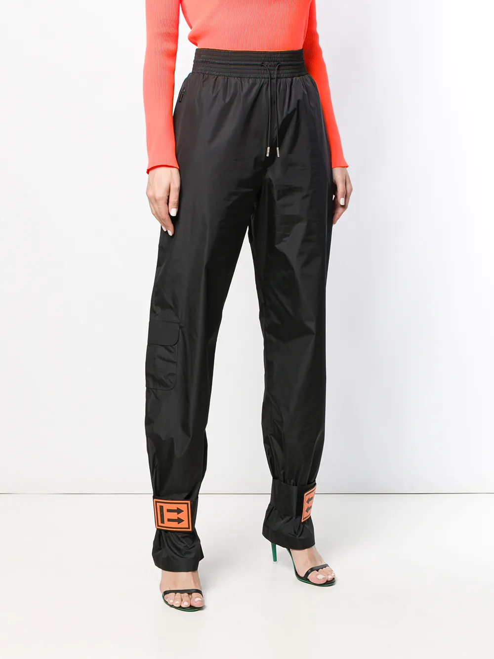  Off White Jogginghose Mit Knöchelriemen   Schwarz 