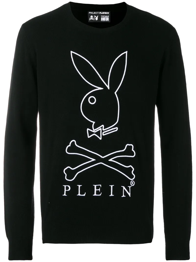 Philipp Plein – Philipp Plein x Playboy cashmere sweatshirt – men – Cashmere – S, M – Black