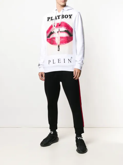 PHILIPP PLEIN PHILIPP PLEIN X PLAYBOY PRINTED CRYSTAL HOODIE