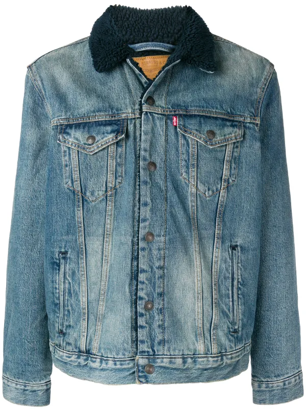levi shearling denim jacket