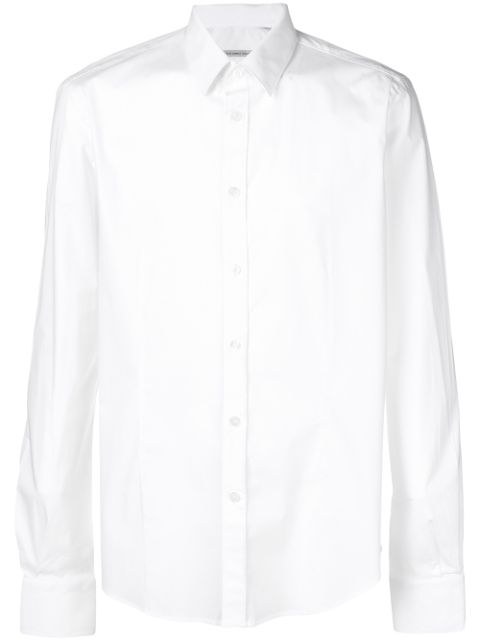 DANIELE ALESSANDRINI DANIELE ALESSANDRINI LONG-SLEEVE FITTED SHIRT - WHITE