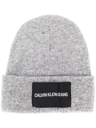 calvin klein beanie white