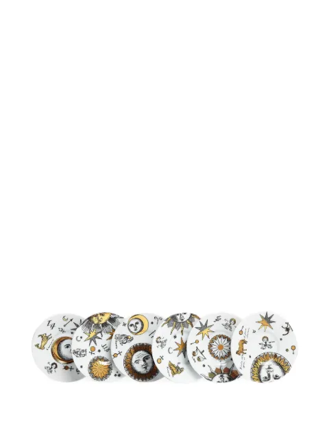 Fornasetti Set aus sechs Espresso-Tassen