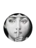 Fornasetti Silenzio plate - White