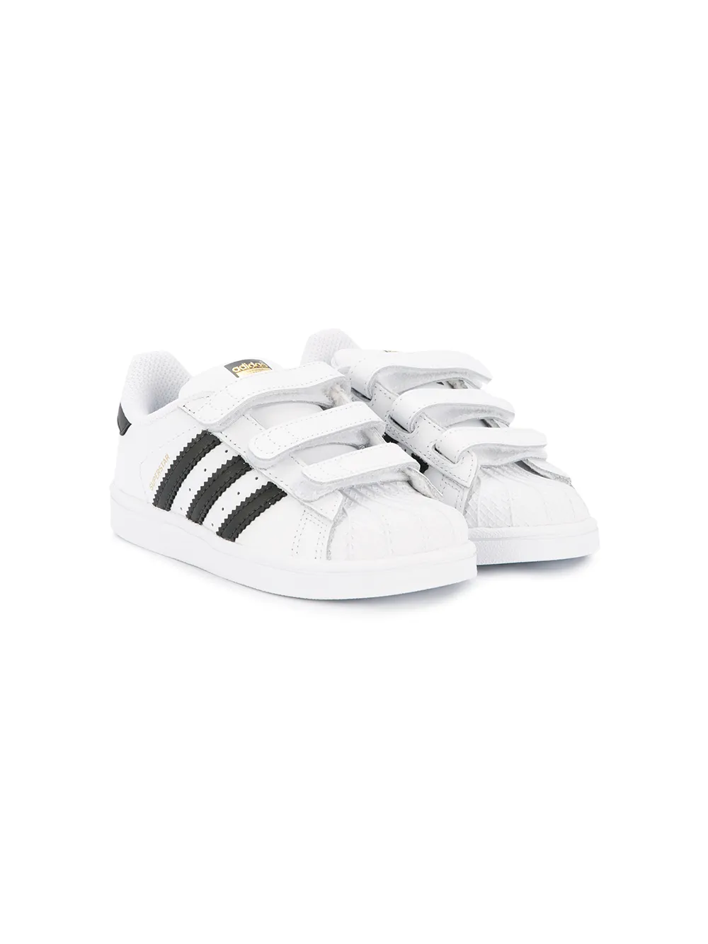 adidas Kids touch strap sneakers White
