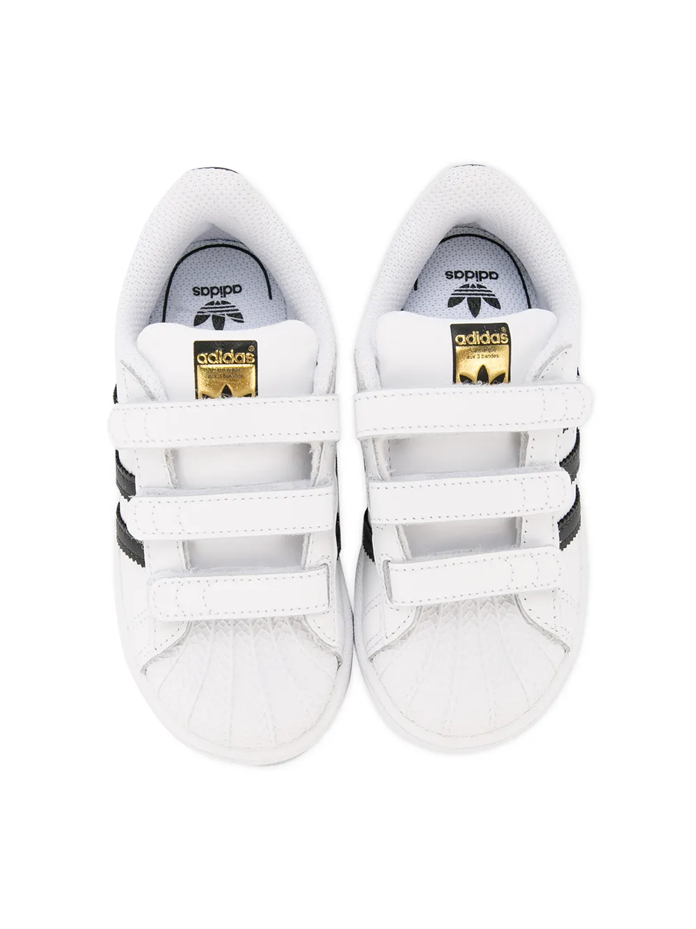 adidas Kids touch strap sneakers White