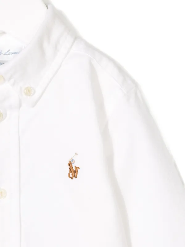 POLO RALPH LAUREN KIDS Camisa Com Botões | Branco | FARFETCH BR