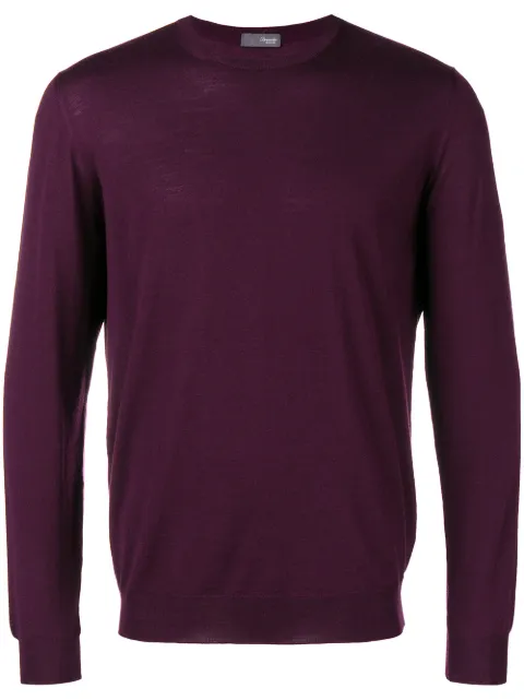 DRUMOHR DRUMOHR CREWNECK JUMPER - PURPLE