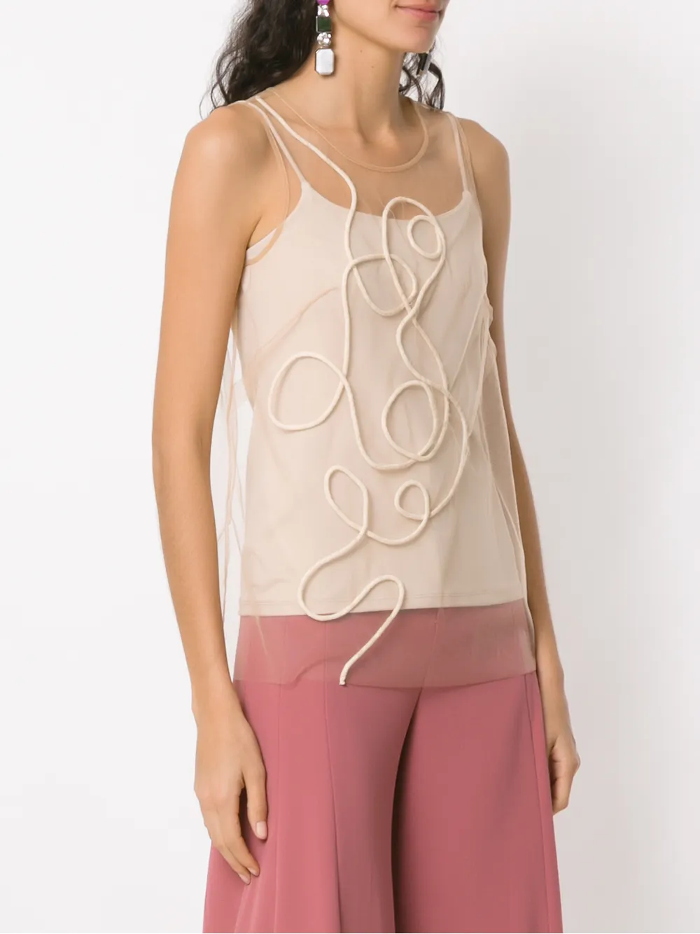 фото Mara Mac embroidered tulle top