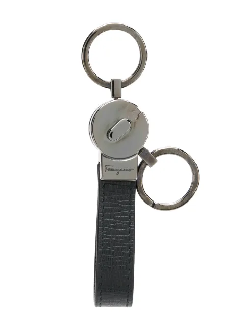 Ferragamo porte-clés à empiècement en cuir
