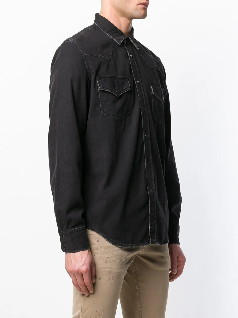 Diesel shirt met lange mouwen Zwart