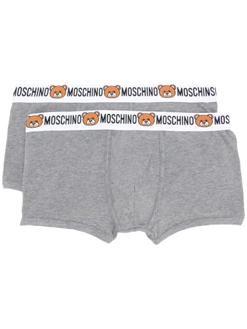 Moschino waistband logo bear boxers bi-pack