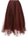 Marc Le Bihan tulle midi skirt - Red