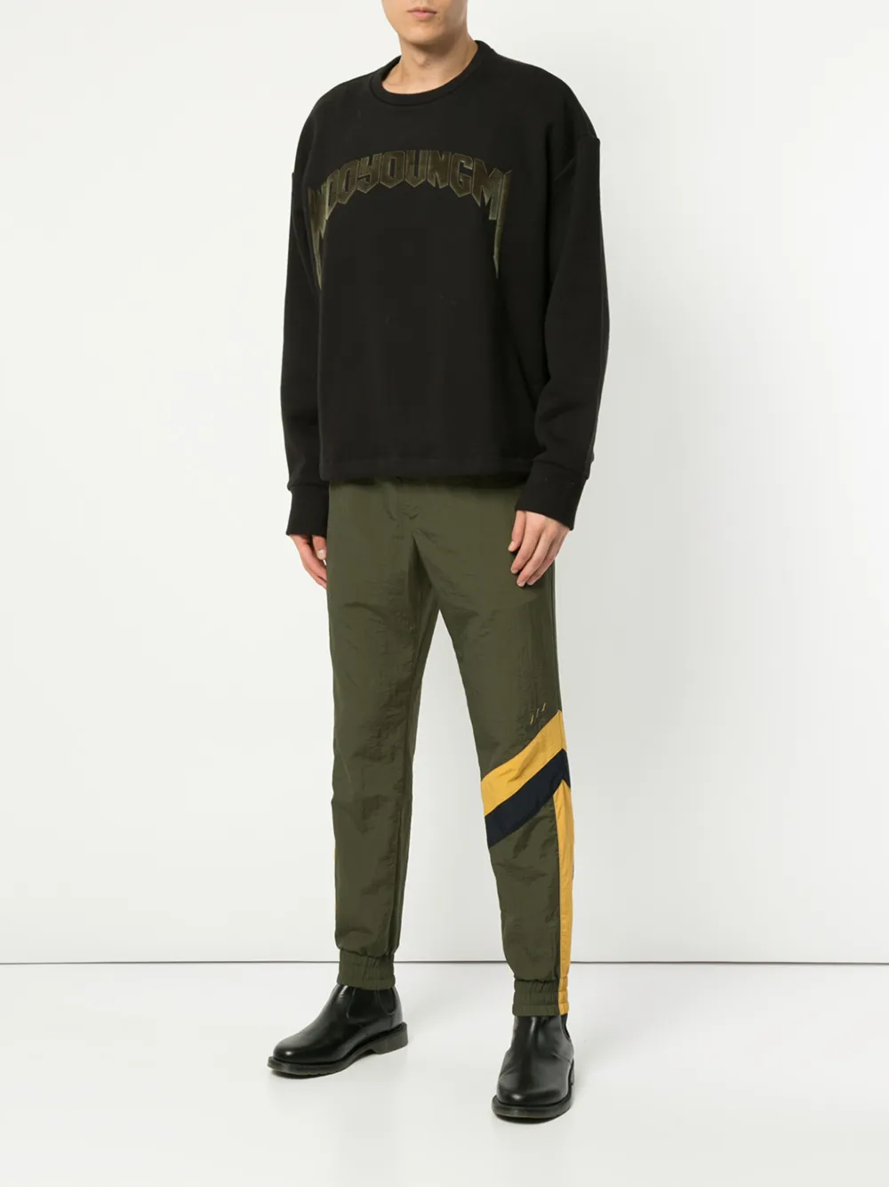  Wooyoungmi Sweatshirt Mit Logo Patch   Schwarz 