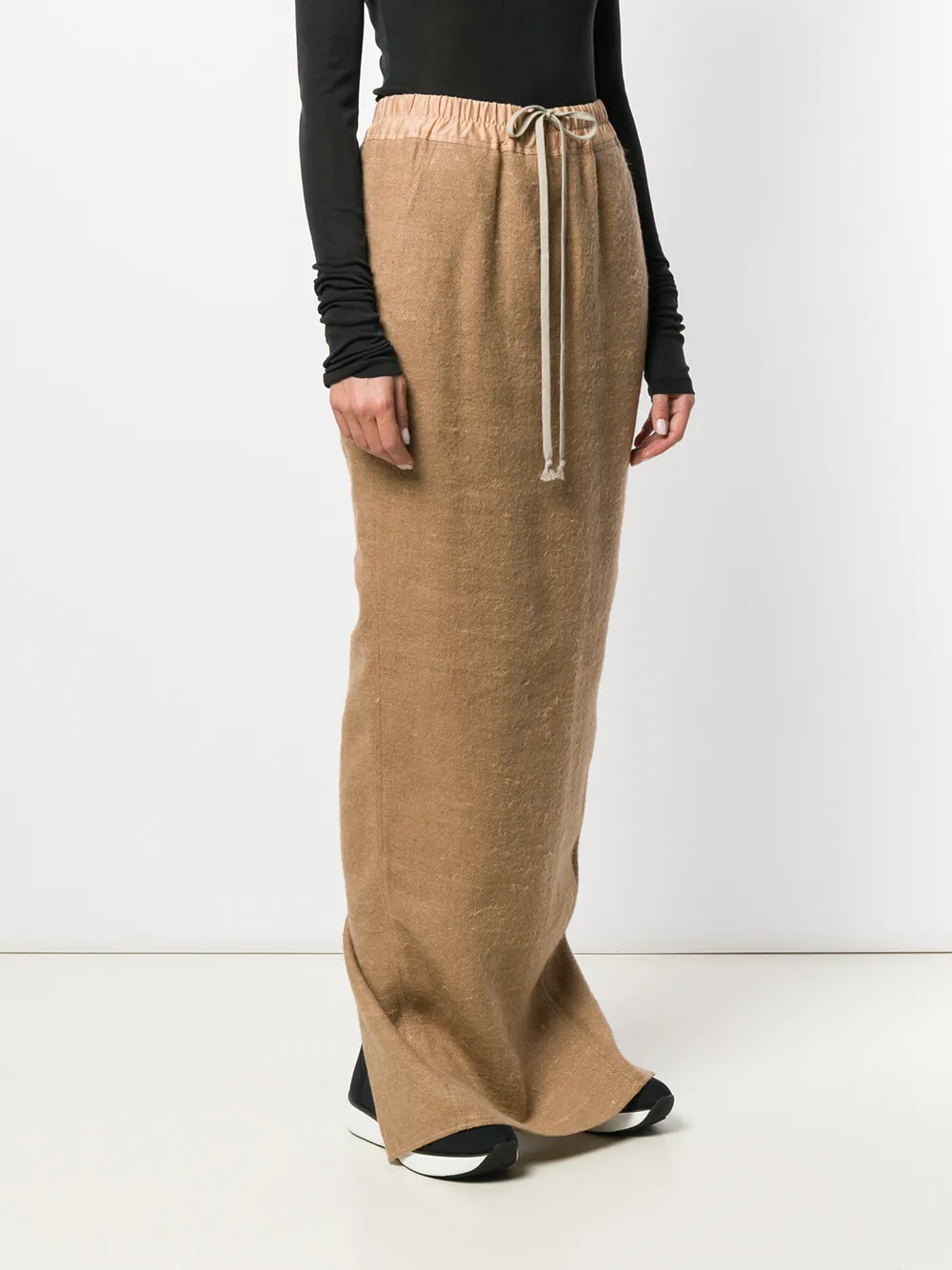 Rick Owens Kokerrok met trekkoord Beige