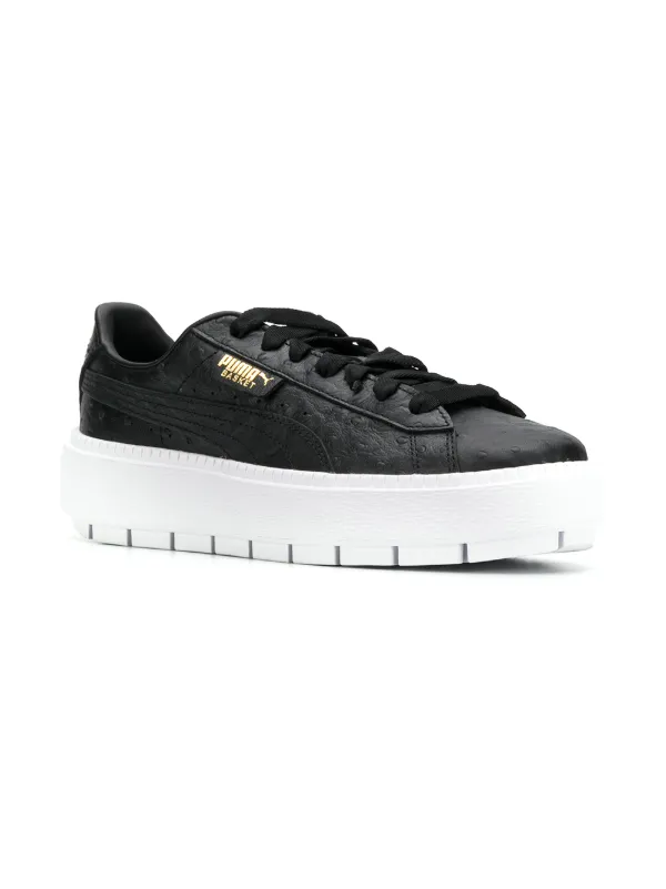 Platform Trace Ostrich sneakers