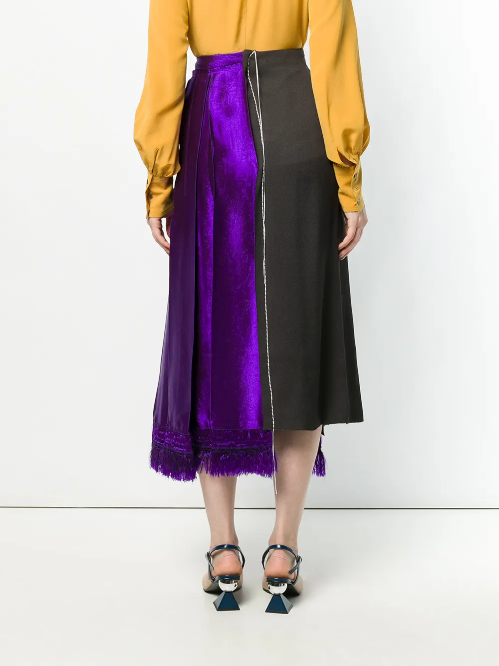 Marni asymmetric wrap front skirt Bruin