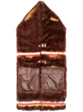 Calvin Klein long fur scarf - Brown