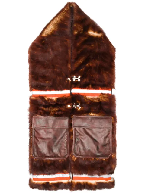 Calvin Klein long fur scarf
