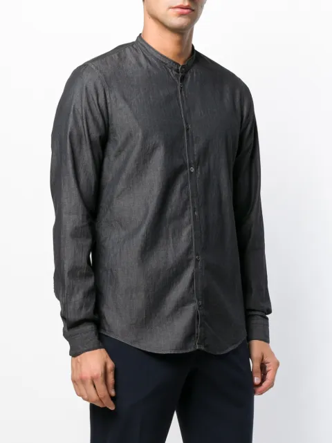 DONDUP DONDUP ROUND NECK SHIRT - BLACK