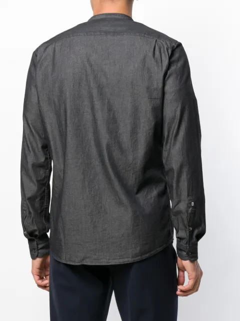 DONDUP DONDUP ROUND NECK SHIRT - BLACK