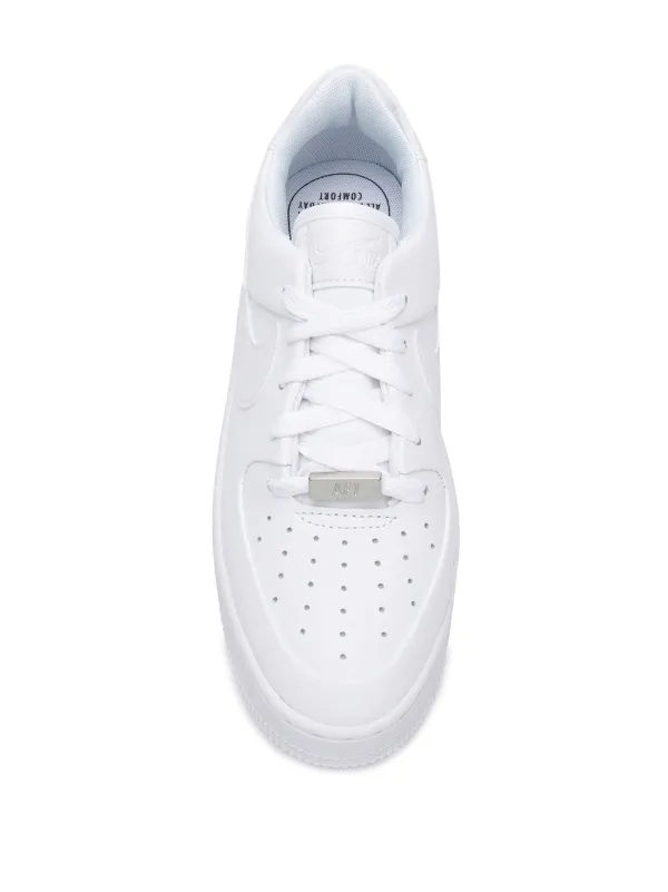 Mid white air deals force ones