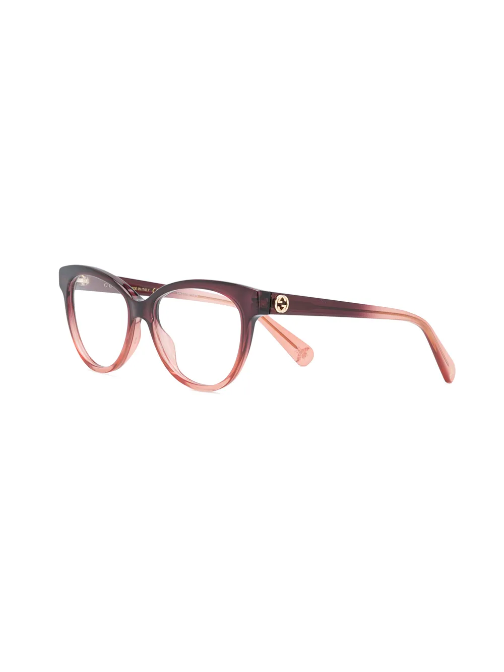 фото Gucci eyewear контрастные очки в оправе 'кошачий глаз'