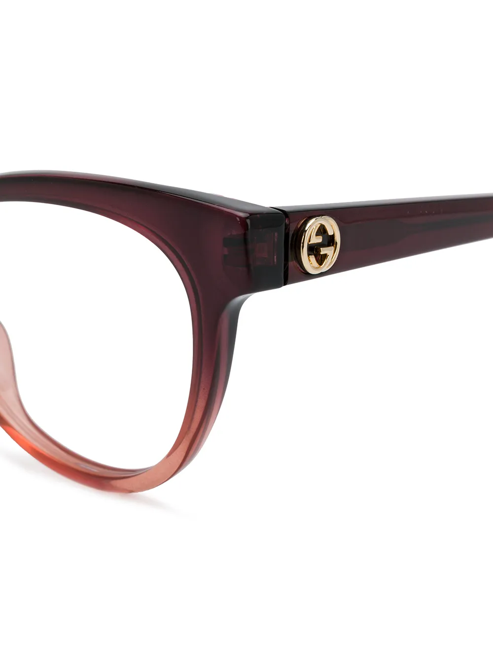фото Gucci eyewear контрастные очки в оправе 'кошачий глаз'