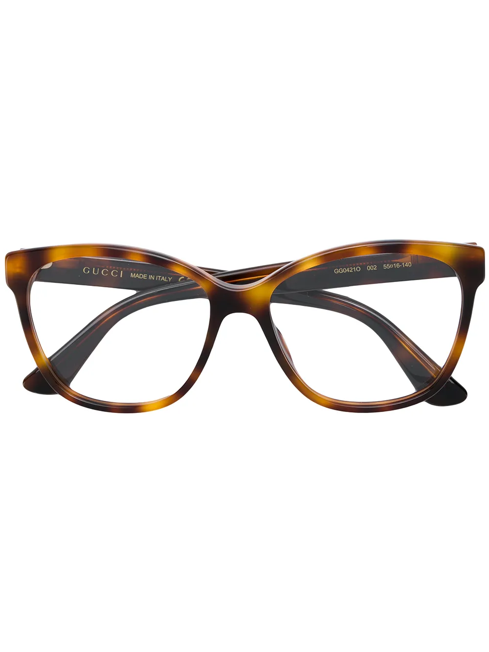 Gucci Eyewear Brille mit eckigem Gestell - Braun