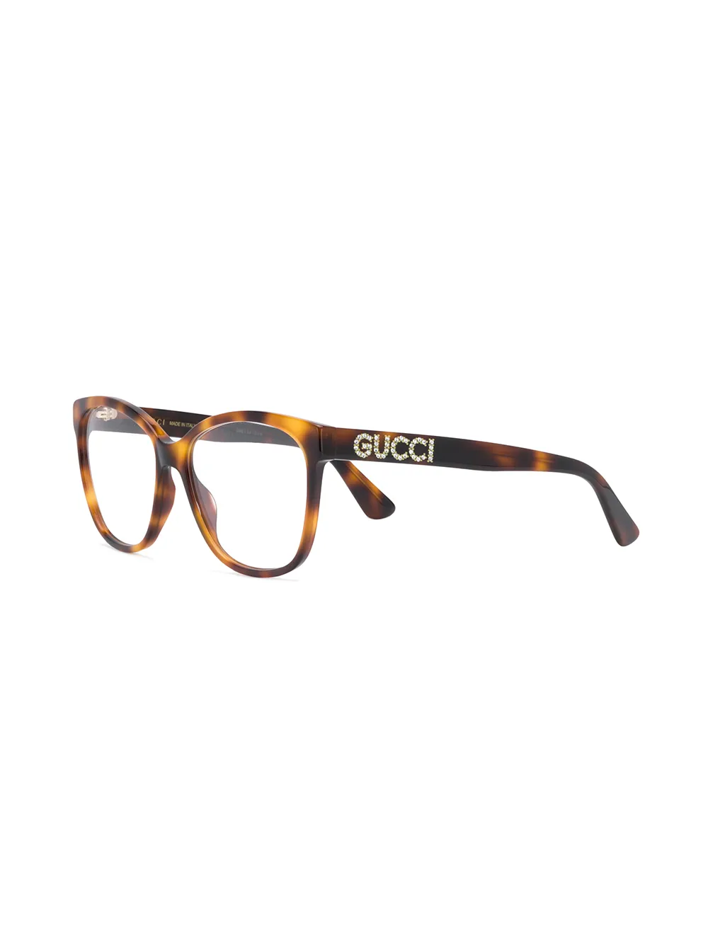 Gucci Eyewear Bril verfraaid met kristallen Bruin