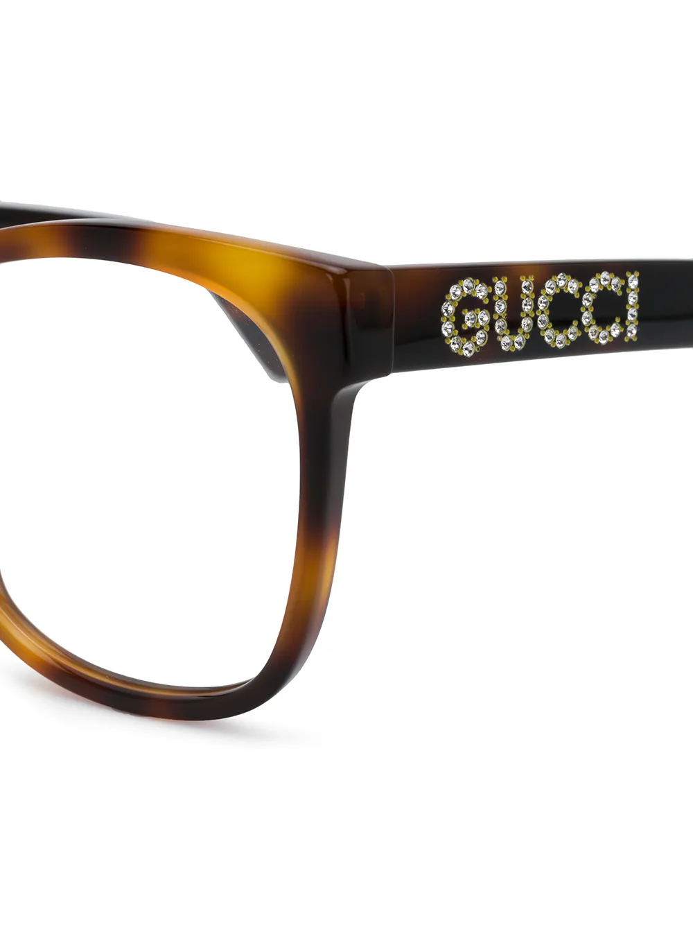 Gucci Eyewear Bril verfraaid met kristallen Bruin
