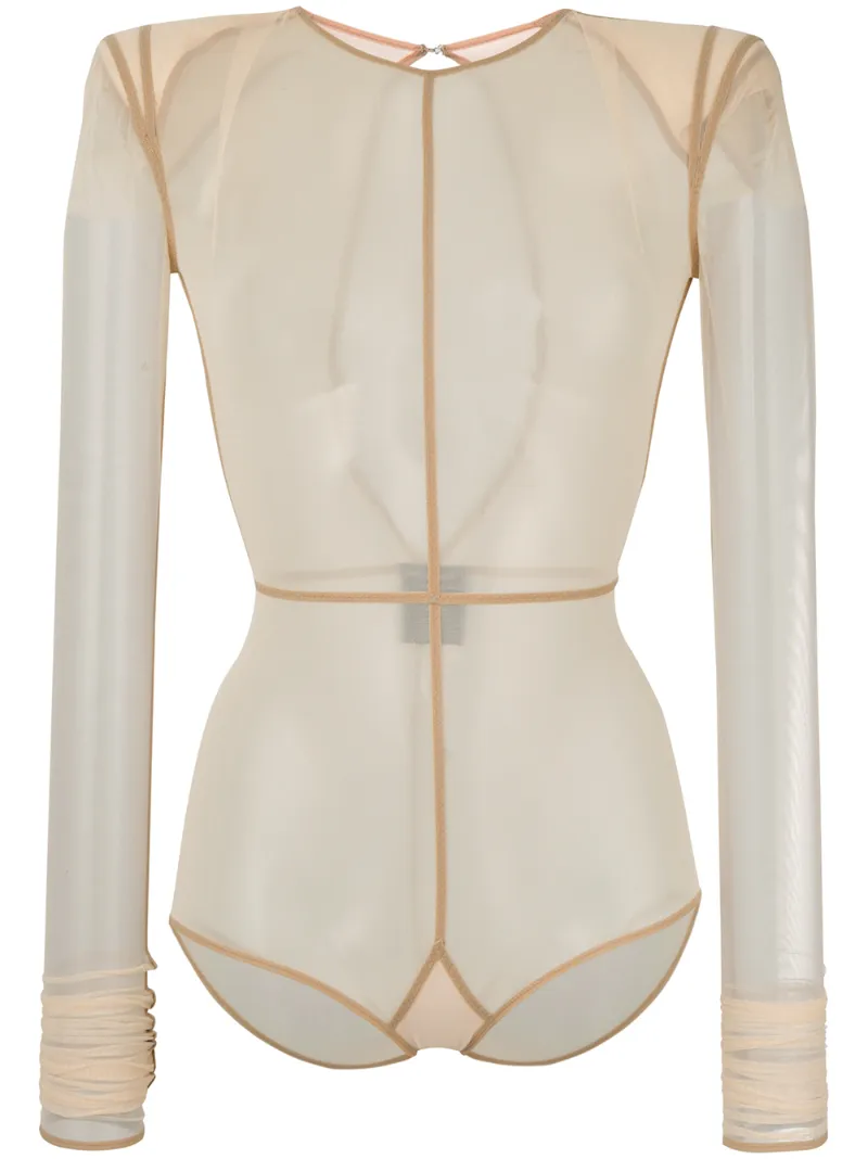 Ann Demeulemeester боди из тюля