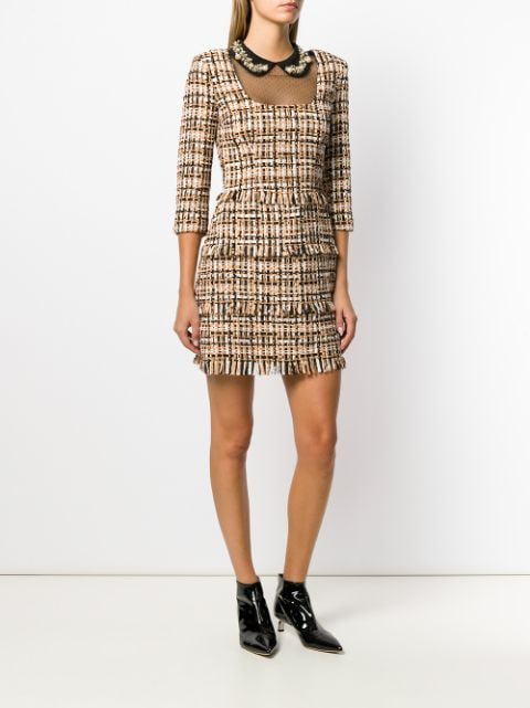 Elisabetta Franchi Tweed Mini Dress | Farfetch.com
