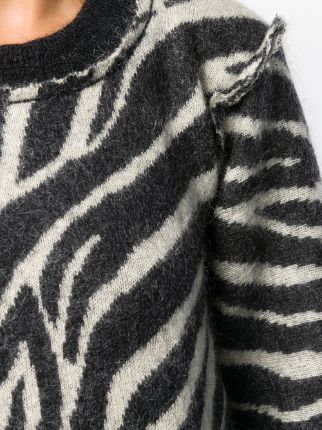 oversized zebra print sweater展示图