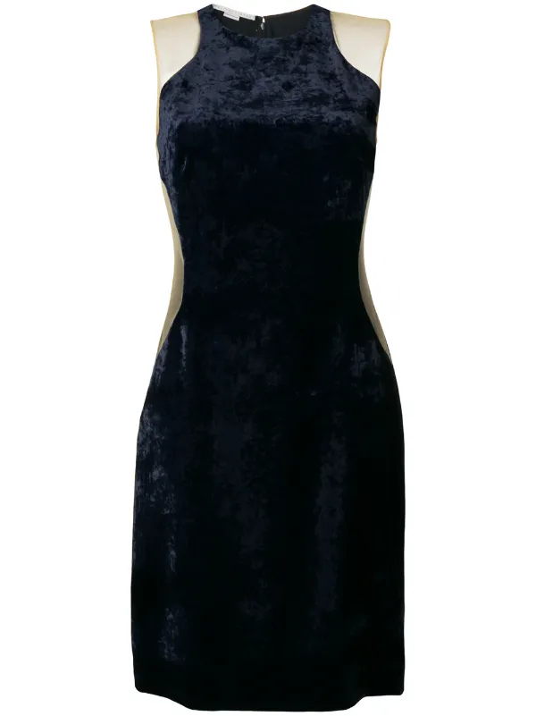 womens blue velvet dress