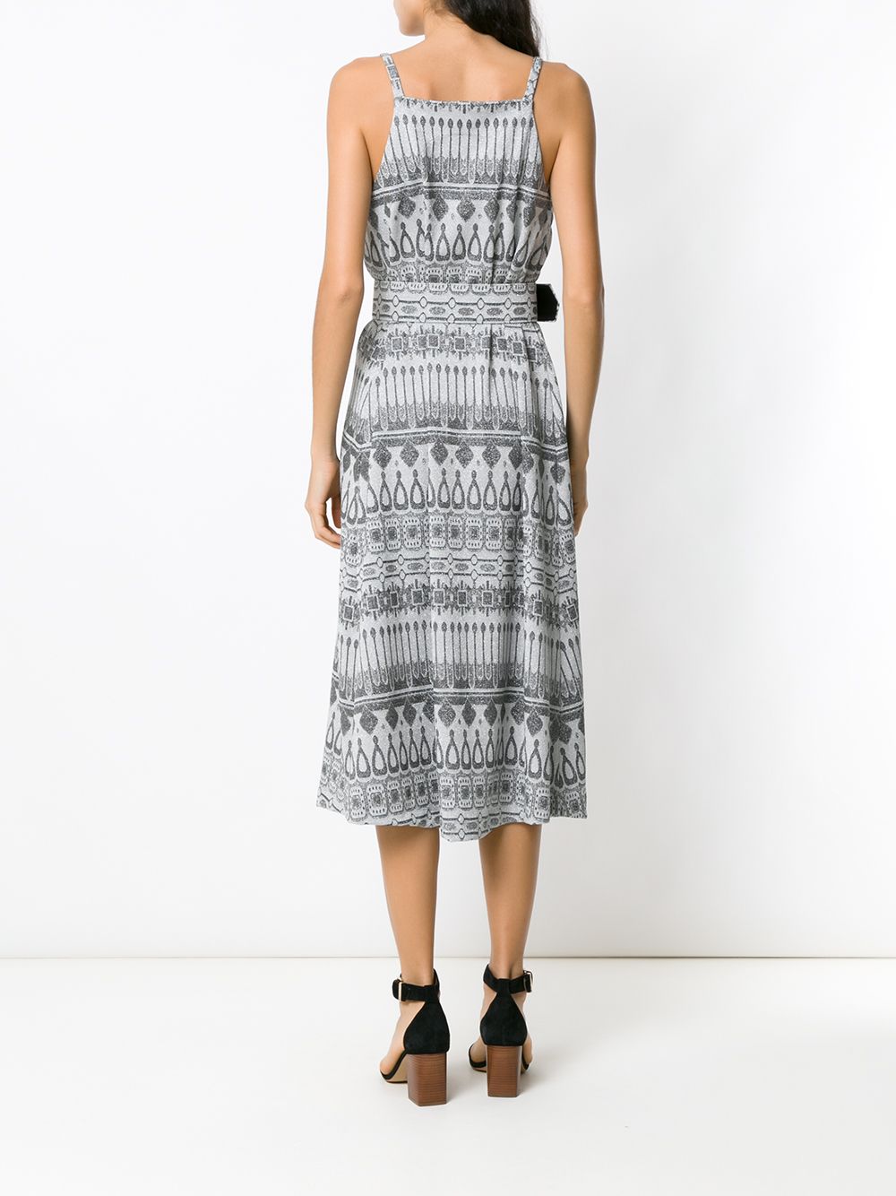 фото Framed printed midi dress