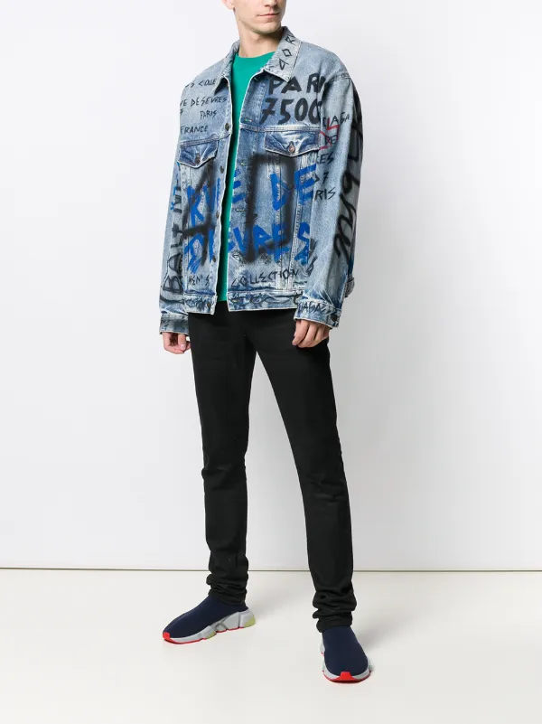 balenciaga graffiti denim