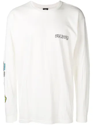 Stussy Back Print Long Sleeve T shirt Farfetch Stussy® Heren Truien | Collectie 2020 | Goedkoop & Sale