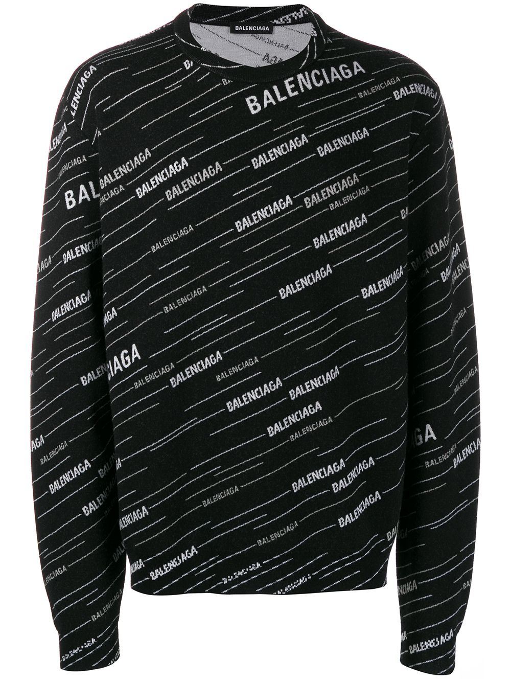 Shop black Balenciaga jacquard logo 