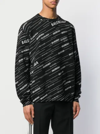 jacquard logo crewneck balenciaga