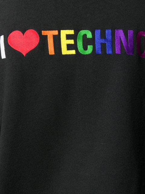 i love techno hoodie