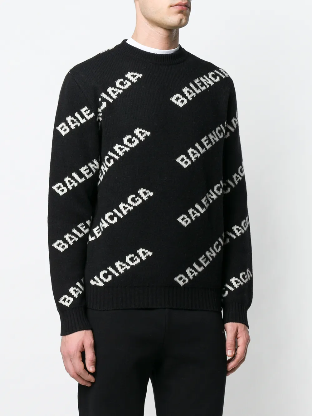 Balenciaga バレンシアガ オールオーバー ロゴ セーター - Farfetch