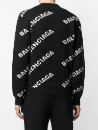 Shop black Balenciaga all over logo jumper with Express Shop black Balenciaga all over logo jumper with Express