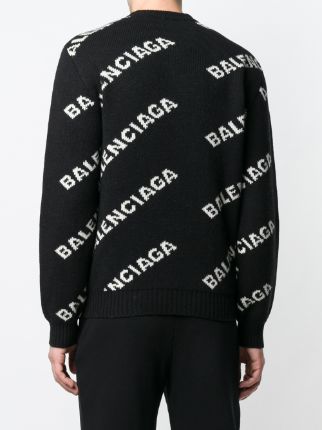 balenciaga sweater black and white