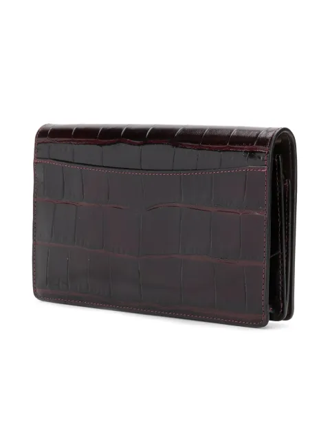 COACH COACH CROCODILE EFFECT CLUTCH BAG - PURPLE