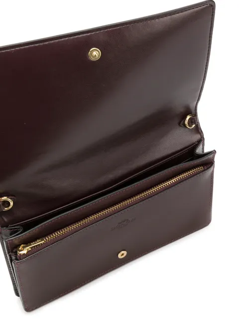 COACH COACH CROCODILE EFFECT CLUTCH BAG - PURPLE