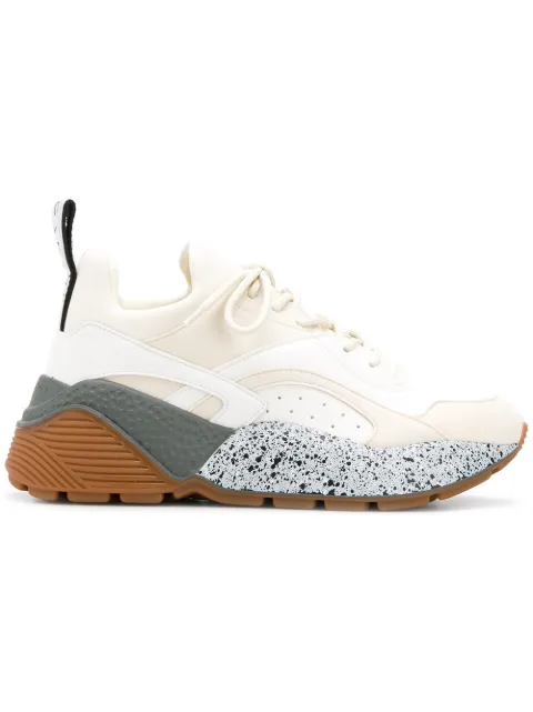 Click to view more detailed imagery on our partner's website Stella Mccartney Eclypse Neoprene-Trimmed Faux Leather And Suede Sneakers In White