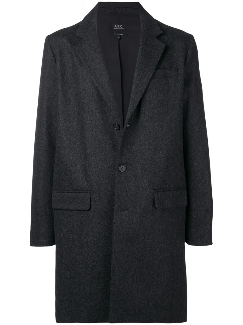 A.P.C. однобортное пальто