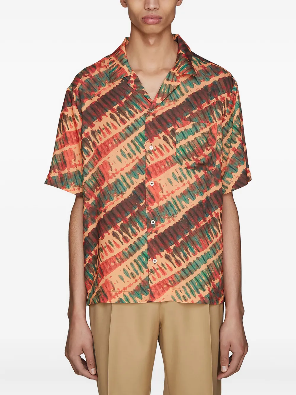 Missoni short-sleeve tie-dye print shirt | Orange | Image 1